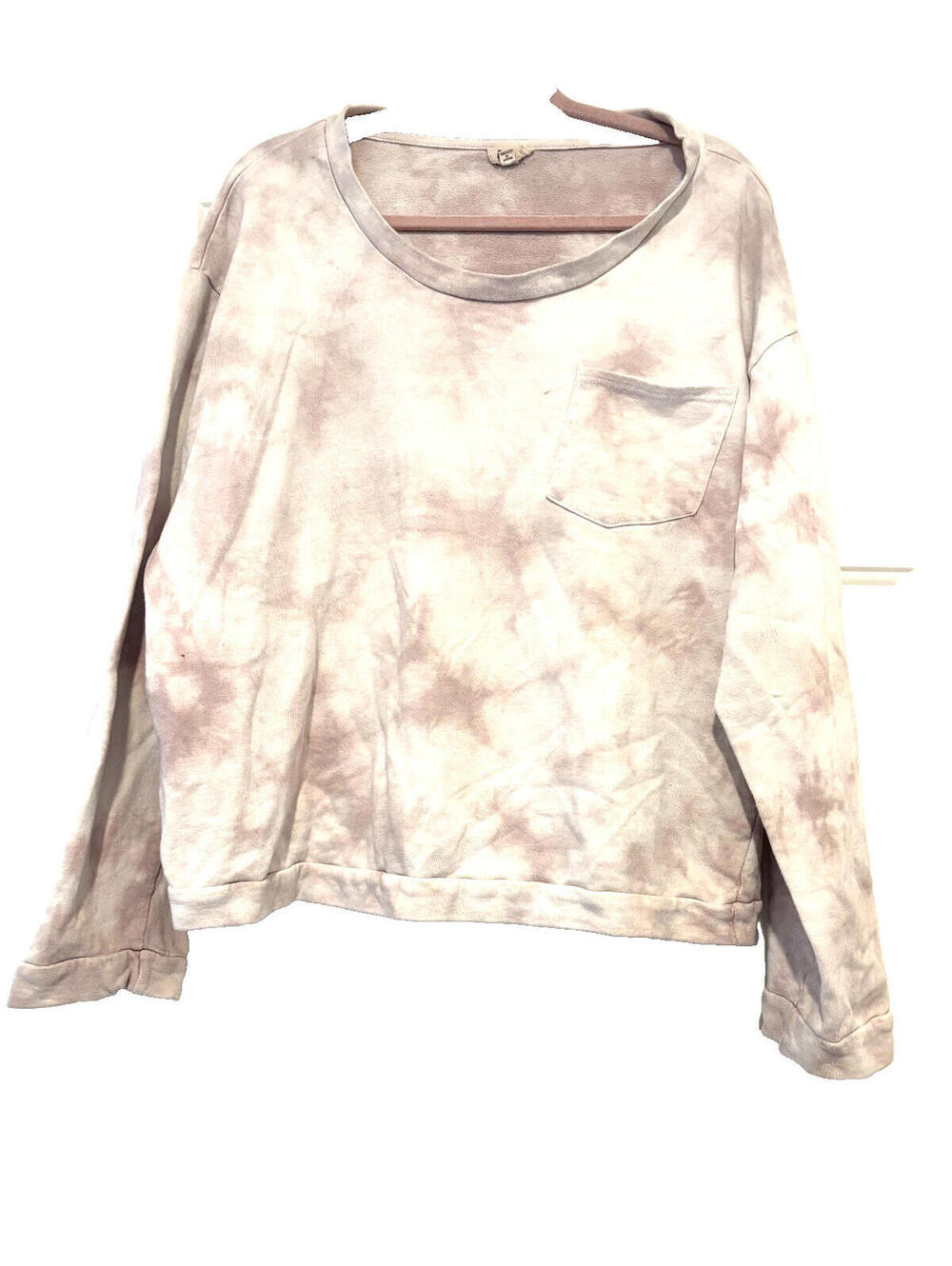 POL slouchy POL pale pinkish/beige long sleeve sweatshirt sz large C